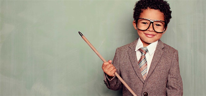 Boy ready to teach about title insurance
