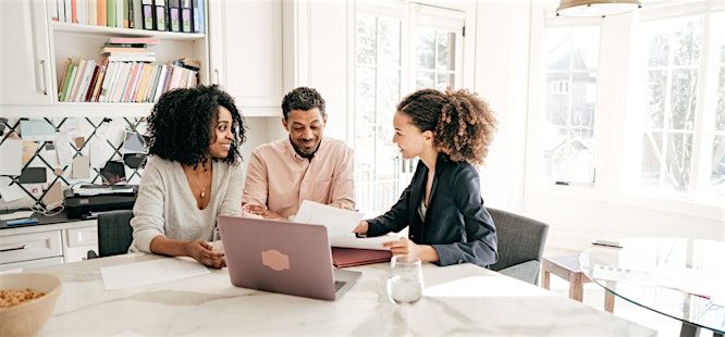 Realtor reviewing closing disclosure