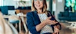 Woman talking about title insurance with clients